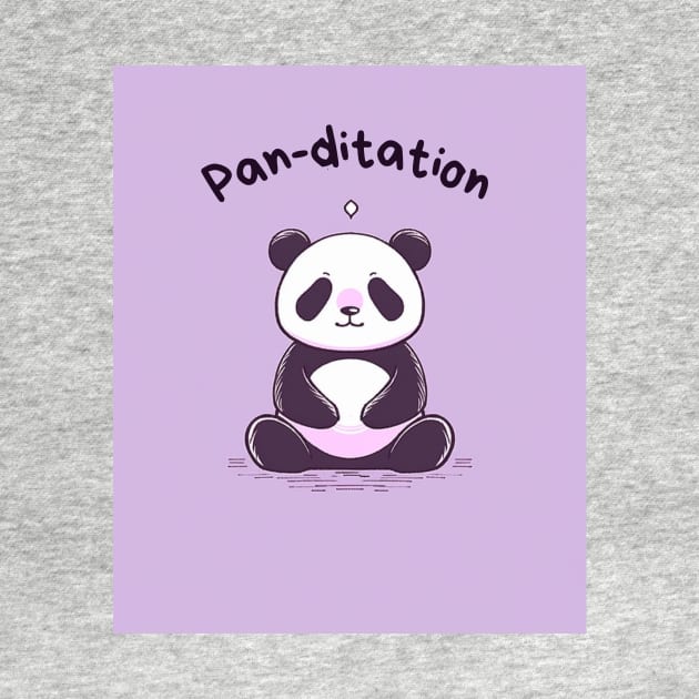 Kawaii Cute Yoga Meditating Panda by AdaMazingDesign